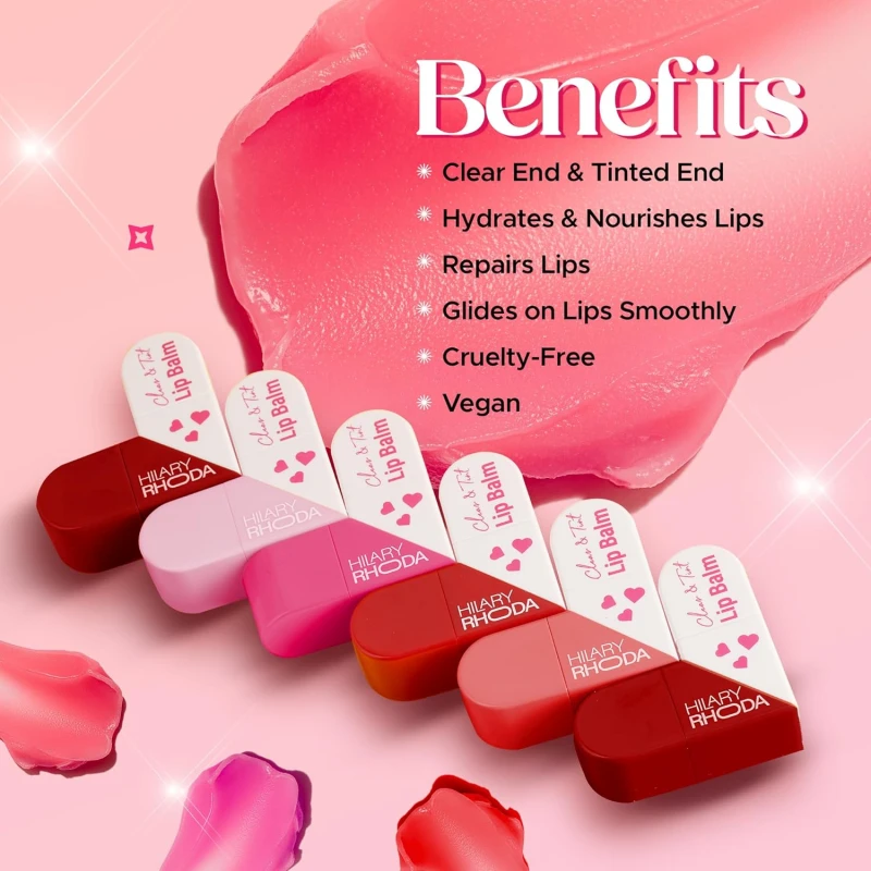 Hilary Rhoda Clear & Tint Lip Balm | Infused with Aloe Vera & Shea Butter | Hydrates & Nourishes Lips | 2 Sided Lip Balm | Glides on lips Smoothly - 2.27g*2 (Coral Love - Shade 03) thumbnail 12